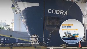 64 metros de largo y con daños en la parte delantera: Así es el barco que habría chocado contra lancha de pescadores en Coronel