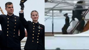 Se sacó la gorra y saludó con una sonrisa: Así fue la llegada de la princesa Leonor al puerto de Valparaíso
