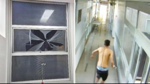 Saltó por una ventana y agredió a carabineros: Captan escape de detenido que estaba constatando lesiones en un Cesfam