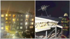 Video muestra desprendimiento del tejado e ingreso de agua a edificio de departamentos en Puerto Montt