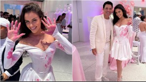 Posó con Chayanne y una ex Miss Universo: Emilia Dides asistió a la revelación de género de Lele Pons y compartió con famosos