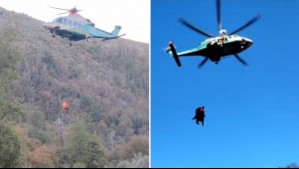 Se cayó desde un caballo: Adulto mayor es rescatado en helicóptero tras terminar lesionado en un cerro de Paine