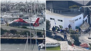 Cayeron de un helicóptero al mar: Dos miembros de la Armada se accidentan durante entrenamiento en Concón