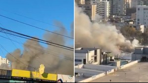 Incendio estructural se registra a un costado del terminal de buses de Viña del Mar