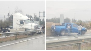 Accidente múltiple en Ruta 68: Camión colisiona con varios vehículos menores