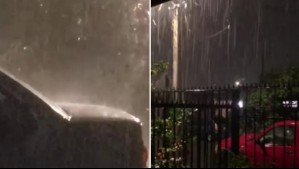 Sistema frontal en Santiago: Videos muestran intensas lluvias en distintos puntos de la zona centro