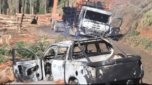 Nuevo atentado en La Araucanía: Queman cinco camionetas y tres maquinarias en predio forestal