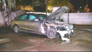 Detienen a 5 menores que robaron un vehículo en Macul y colisionaron con otro automóvil en medio de persecución