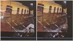 Video muestra momento exacto del atropello que dejó a dos carabineros heridos en Santiago