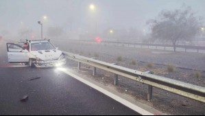 Dos lesionados deja grave accidente de tránsito entre cuatro vehículos en autopista Vespucio Sur