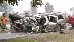 Grave accidente se registra en la Ruta 5 Sur, a la altura de Buin: Hay 6 lesionados y uno de ellos se encuentra en estado grave