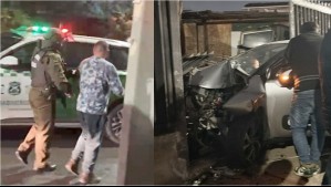 Funcionario de Carabineros chocó contra dos autos y frontis de una vivienda en Maipú: Conducía en estado de ebriedad