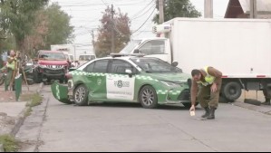 Cinco carabineros y un civil lesionados deja choque en medio de persecución a motochorro en Lo Prado