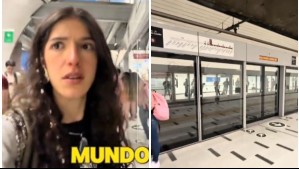 'No sabía que Chile estaba tan avanzado': Turista española queda impresionada con el Metro de Santiago