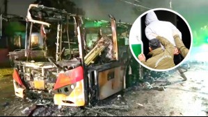 Detienen a adolescente de 17 años acusado de quemar un bus RED en Cerro Navia