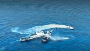 Graban ataque de barco chino en el mar: Disparó con un cañón de agua contra embarcaciones de Filipinas