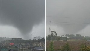 Videos muestran tornado que causó destrozos en Puerto Varas: Meteorología le dio calificación preliminar de EF-1