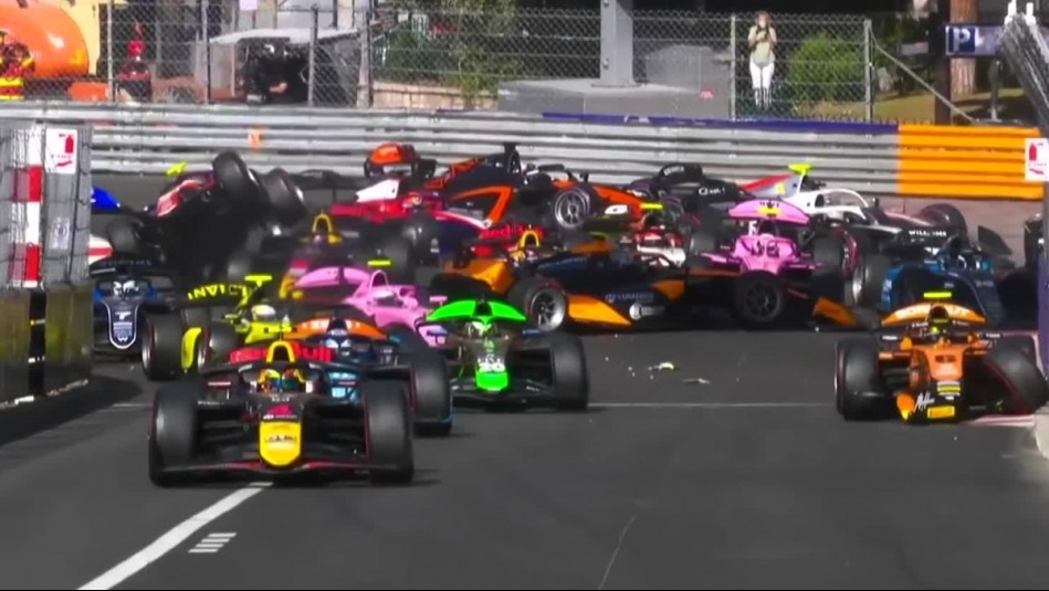 Video muestra impactante choque múltiple en carrera de la Fórmula 2 en Mónaco