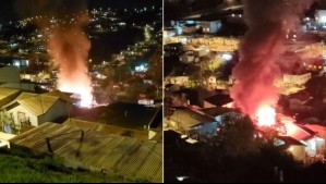 Incendio afecta a dos viviendas en Viña del Mar