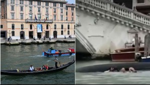 Turistas se volcaron en góndola mientras paseaban por Venecia: Video captó el momento preciso