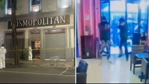 Video muestra momento en que sujetos desconocidos ejecutaron disparos al interior de un bar de Santiago