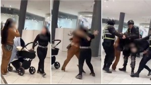 Graban violenta pelea entre mujeres en La Florida: Una de ellas tenía un bebé en brazos y mall acusa que son 'mecheras'