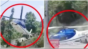 Video muestra a helicóptero que se estrelló en la India: Pasajeros y piloto se salvaron por poco