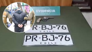 Detienen a conductor que transitaba con patente de fabricación artesanal y un arma en Puente Alto