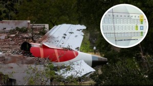 El asiento donde viajaba el único sobreviviente de accidente aéreo que dejó al menos 260 muertos