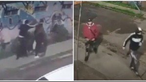 Pareja sufre violento asalto a pasos de estación de Metro en Maipú: Todo fue captado por cámaras de seguridad