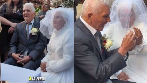 'Les creamos el matrimonio de sus sueños': El tierno gesto de Batallón del amor de Pudahuel con pareja de adultos mayores