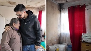 Adulta mayor se emociona con acción solidaria del 'Batallón de Amor': Su departamento se llovía y estaba lleno de hongos