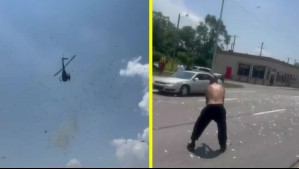 Lluvia de dinero: Captan a helicóptero lanzando miles de dólares a las personas en EEUU