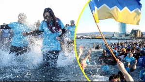 Chapuzón del Estrecho: Video muestra a más de 7 mil personas lanzándose a frías aguas en Punta Arenas