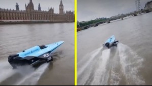 Prueban impresionante lancha rápida en río Támesis de Londres
