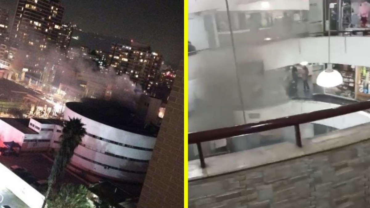 Incendio afecta a centro comercial Caracol de Ñuñoa