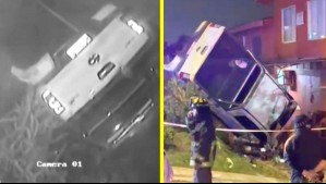 Videos muestran impactante choque de una camioneta contra el frontis de una casa en Macul