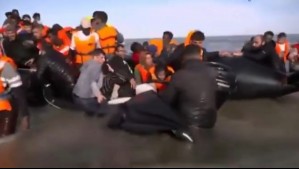 Video muestra el momento en que la policía francesa pincha balsa de migrantes que se dirigían a Reino Unido