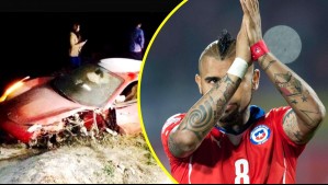 Arturo Vidal recuerda el choque en el Ferrari.