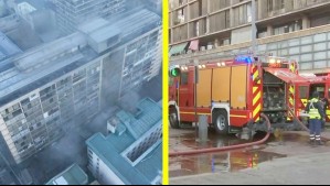 Sigue combate de incendio en Santiago: Bomberos trabaja en focos activos en subterráneos