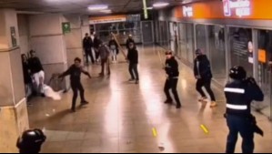 Video muestra a vendedores ambulantes armados con palos atacando a guardias de Metro en La Cisterna