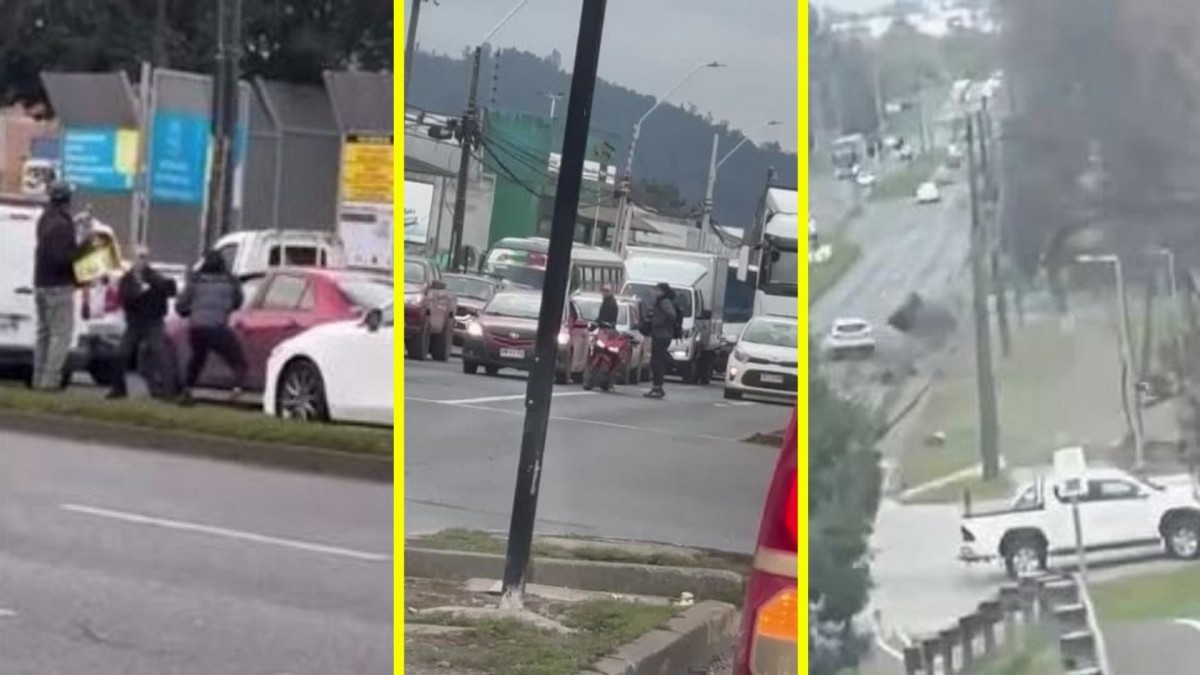 Videos muestran cómo violenta pelea entre conductores terminó en tragedia: Motociclista murió tras ser embestido en Temuco