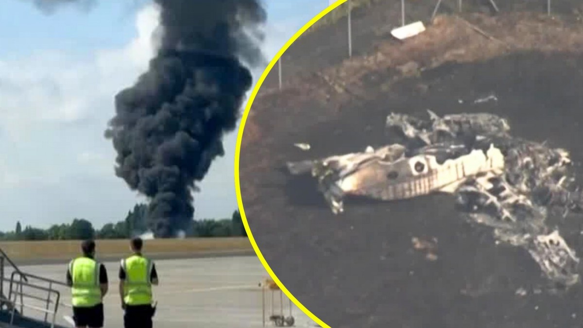 Avión se estrella poco después de despegar en el aeropuerto de Londres