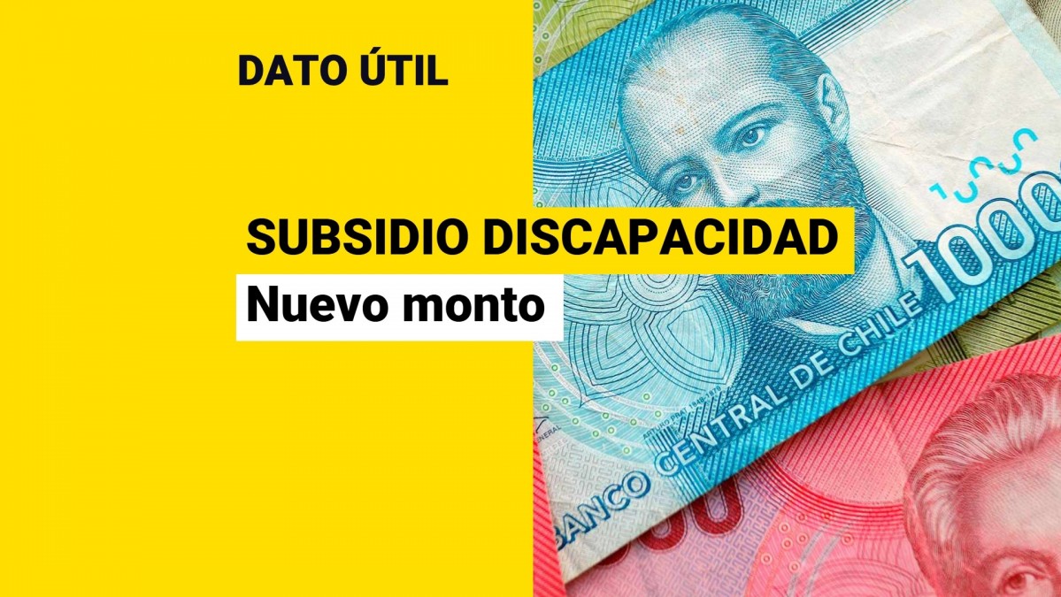 Subsidio de Discapacidad subirá en septiembre: Este será el nuevo monto