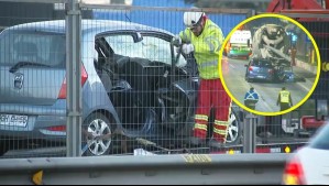 Dos personas fallecidas deja colisión entre vehículo y camión cisterna de cemento en la Autopista Central