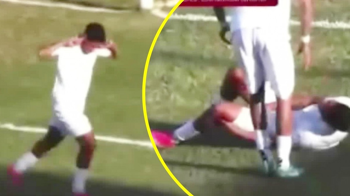 Insólito: Futbolista festejó como Cristiano Ronaldo y sufrió grave lesión en Brasil
