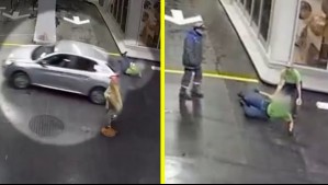 Video muestra a hombre atropellando a cajera de servicentro que le reclamó por no pagar consumo en el local