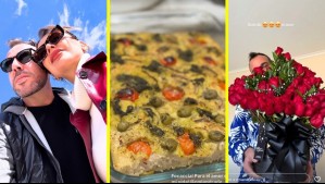 Le cocinó y le regaló flores: Francisco Kaminski celebró nuevo mes de pololeo con Camila Andrade