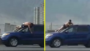 Aferrarse al capó no fue lo más grave: Revelan historia de hombre que se subió semidesnudo a camioneta en Antofagasta