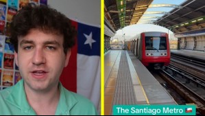 Influencer estadounidense alucina con el Metro de Santiago: 'Es uno de los mejores en el mundo'